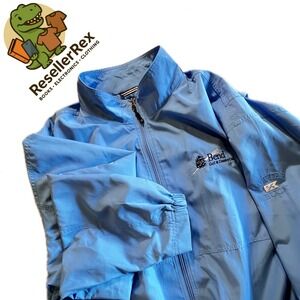 Cuter and Buck Bend Golf and Country Club Mens Light Blue Zip Up Jacket Size XXL